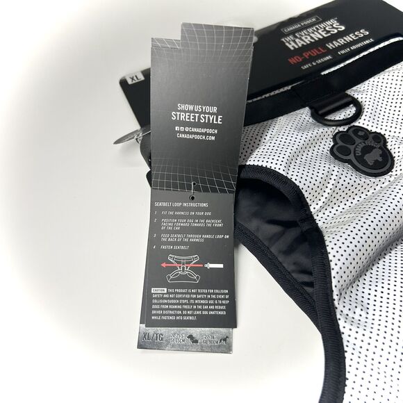 Canada Pooch The Everything Dog Harness XL Reflective No Pull Mesh Black NWT - Picture 8 of 10